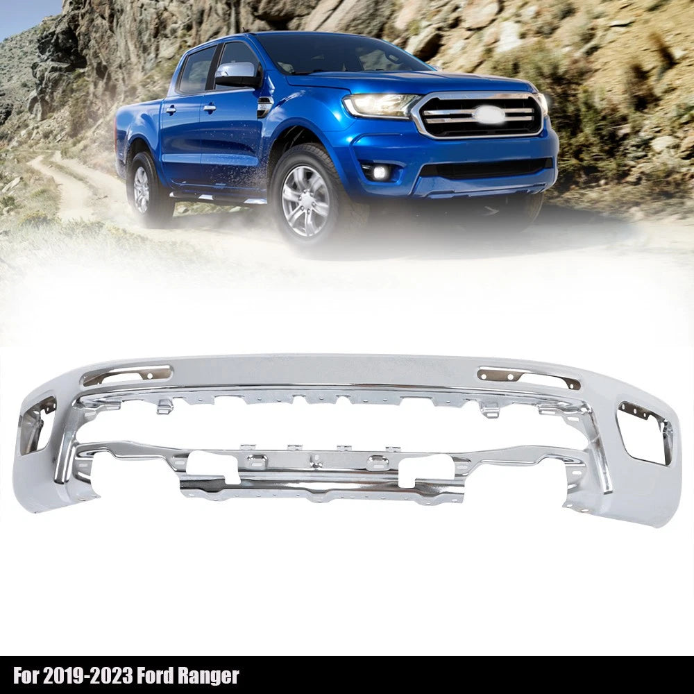 Chrome Front Bumper for Ford Ranger (2019–2023) W/O Sensor Holes