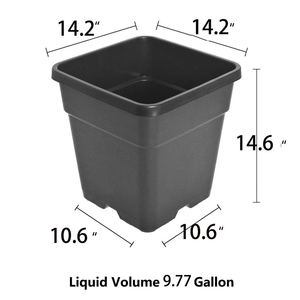 Set of 10 Reusable 10 Gallon Nursery Pots for Planting