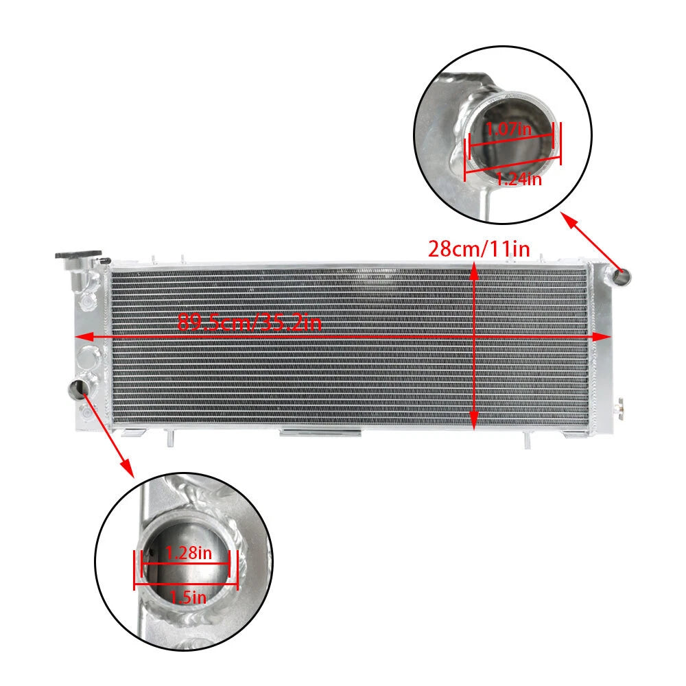3 Row Core Aluminum Radiator for Jeep Cherokee Comanche Wagoneer (1991–2001)