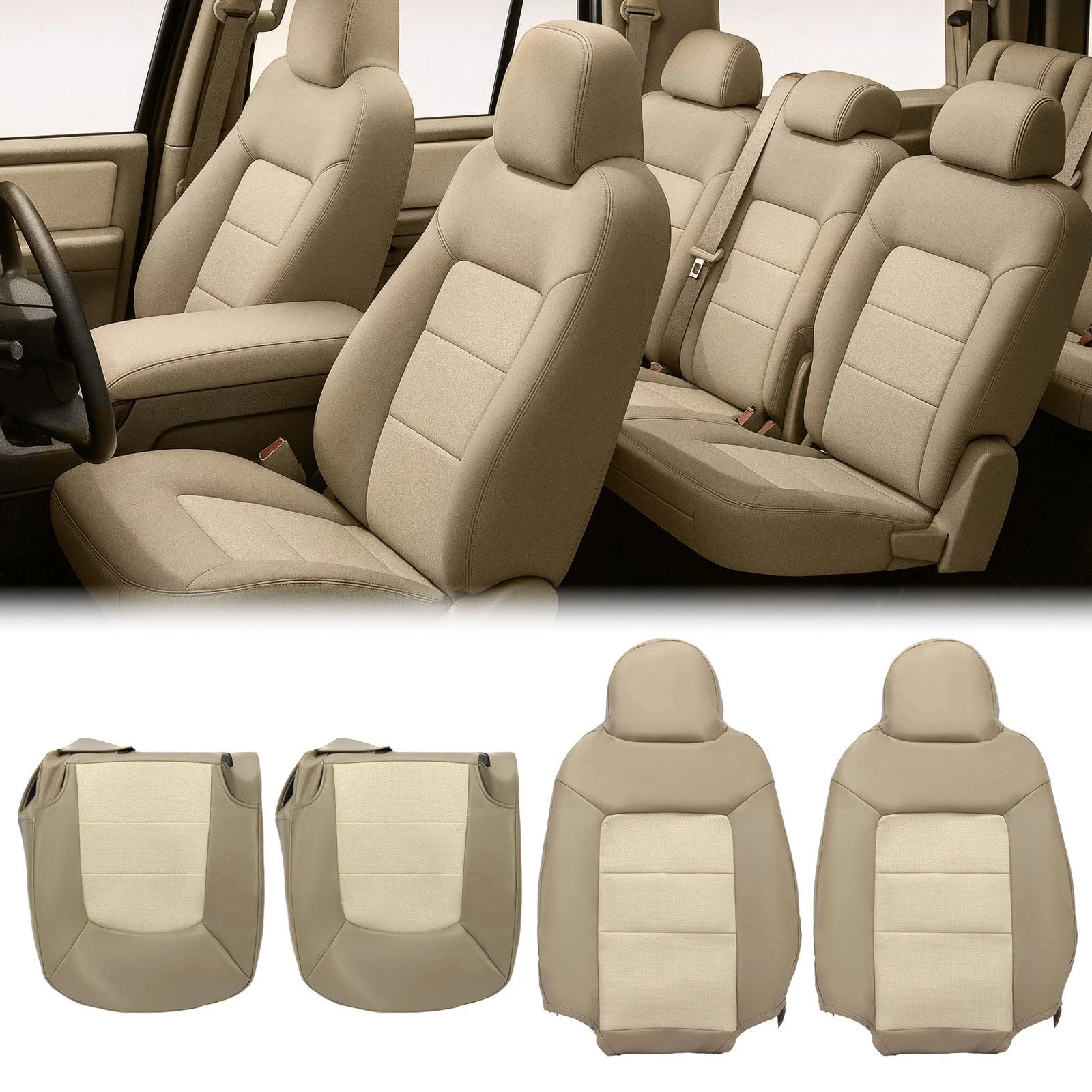 Set of 4 Seat Covers for Ford Expedition Eddie Bauer (2003–2006)