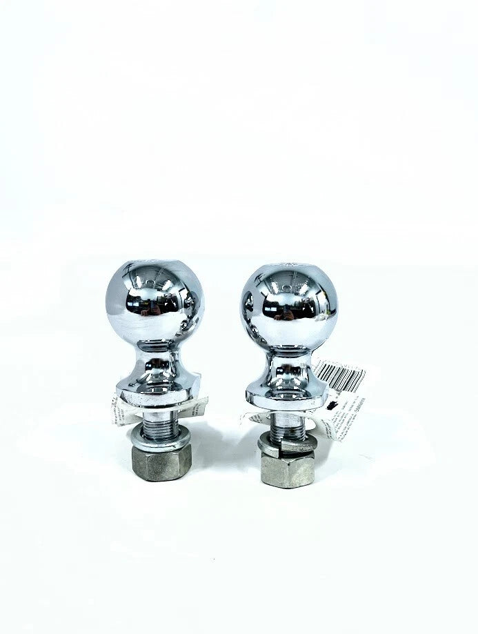 Set of 2 Chrome Hitch Balls for Reese Hitches 33849 (Class II, 2 inch, GTW 3500lbs)