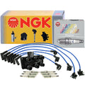 Set of 6 NGK Laser Iridium Spark Plugs & Ignition Coil Wires for Ford 4.0 V6