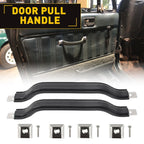 Set of 2 Black Interior Door Pull Strap Handles for Jeep Wrangler (1987–1995)