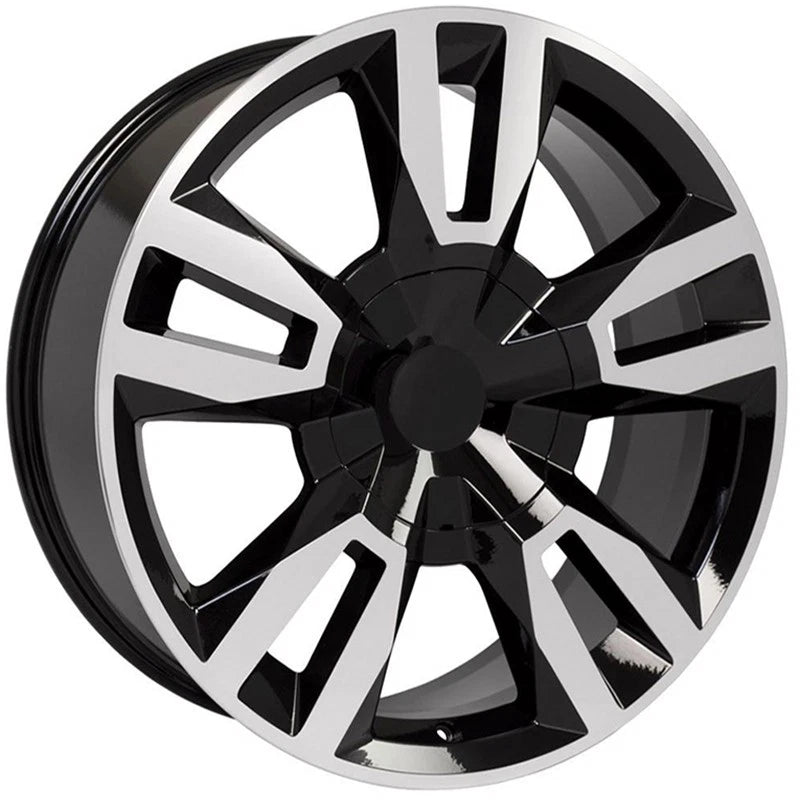 22 Inch Machined Black Wheel Replacement for 1992–1994 Chevy Blazer