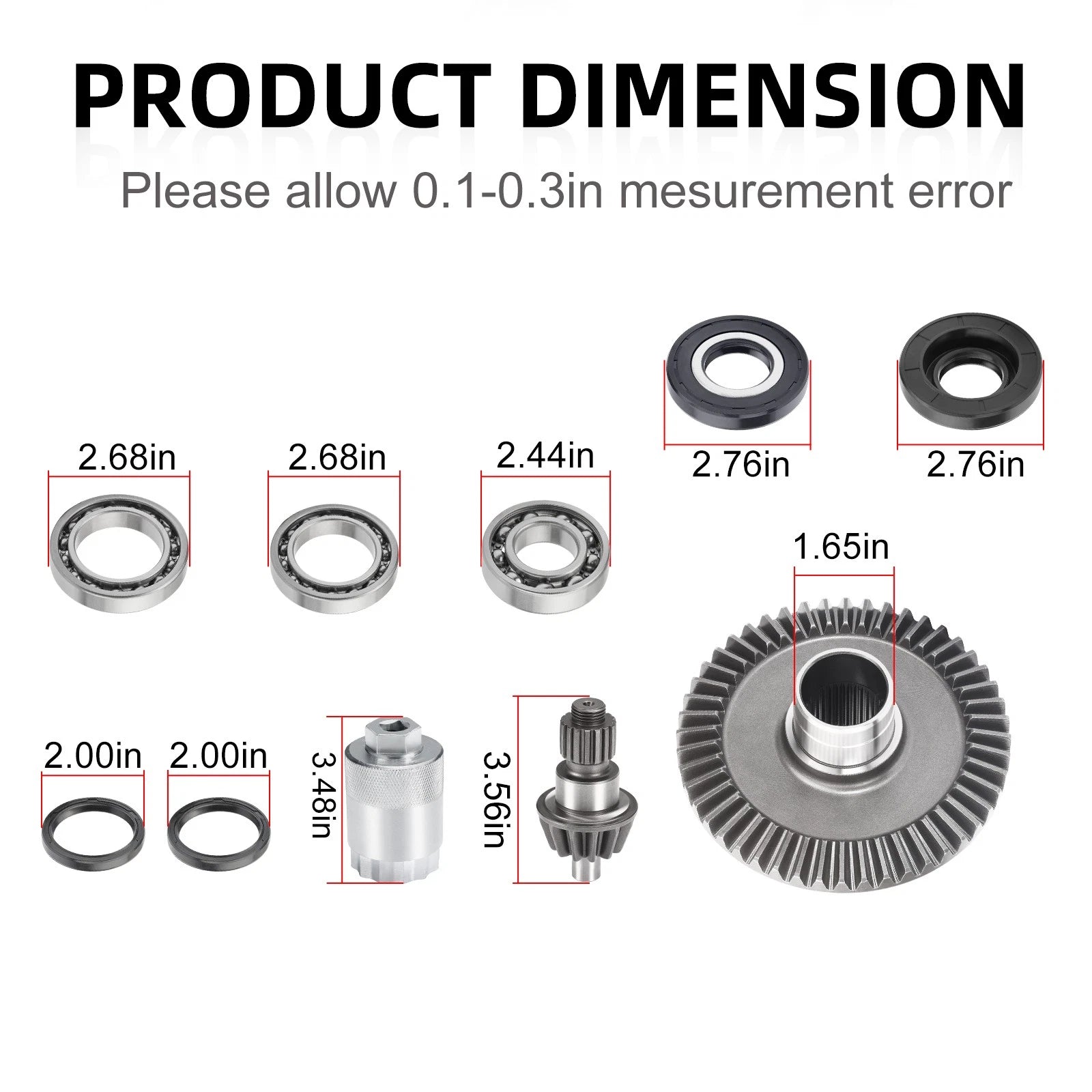 Rear Final Drive Pinion Ring Gear Bearings for Honda Sportrax TRX250EX (2001–2008)