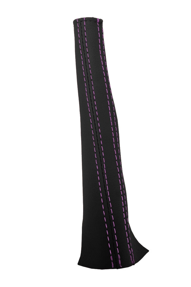 Leather Emergency Brake Boot Cover for Nissan 350Z (2003–2008) Purple Stitch