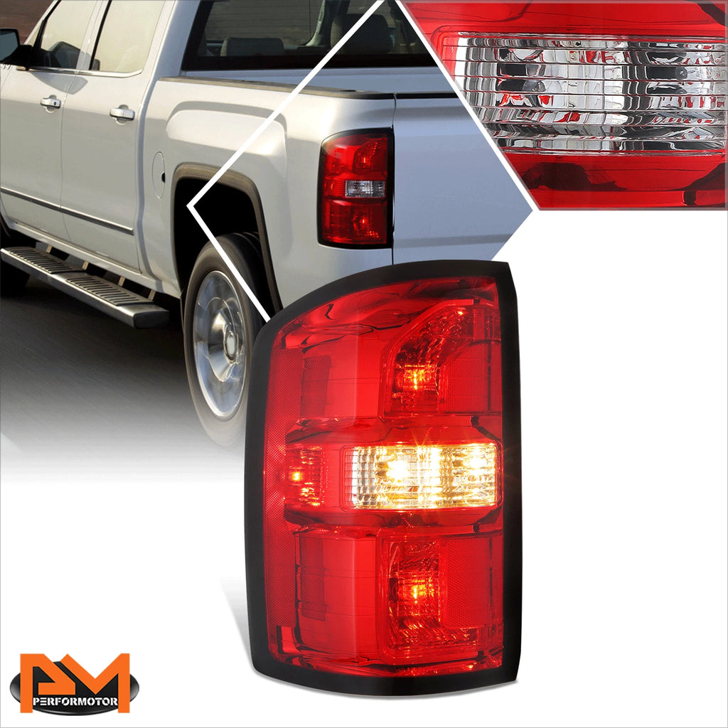 OE Style Chrome Clear Left Side Tail Light Brake Lamp for GMC Sierra 1500 (2014–2015)