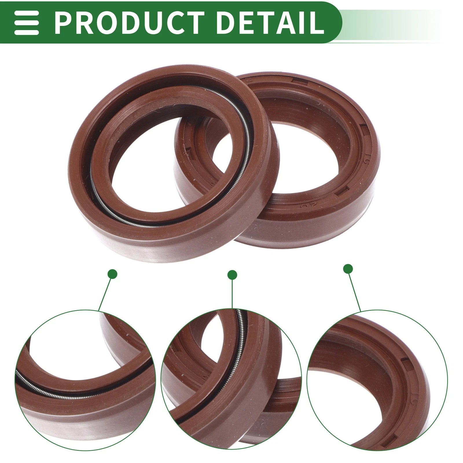 Set of 5 Oil Seal Ring FKM Rubber 20x28x7mm for Automotive Applications