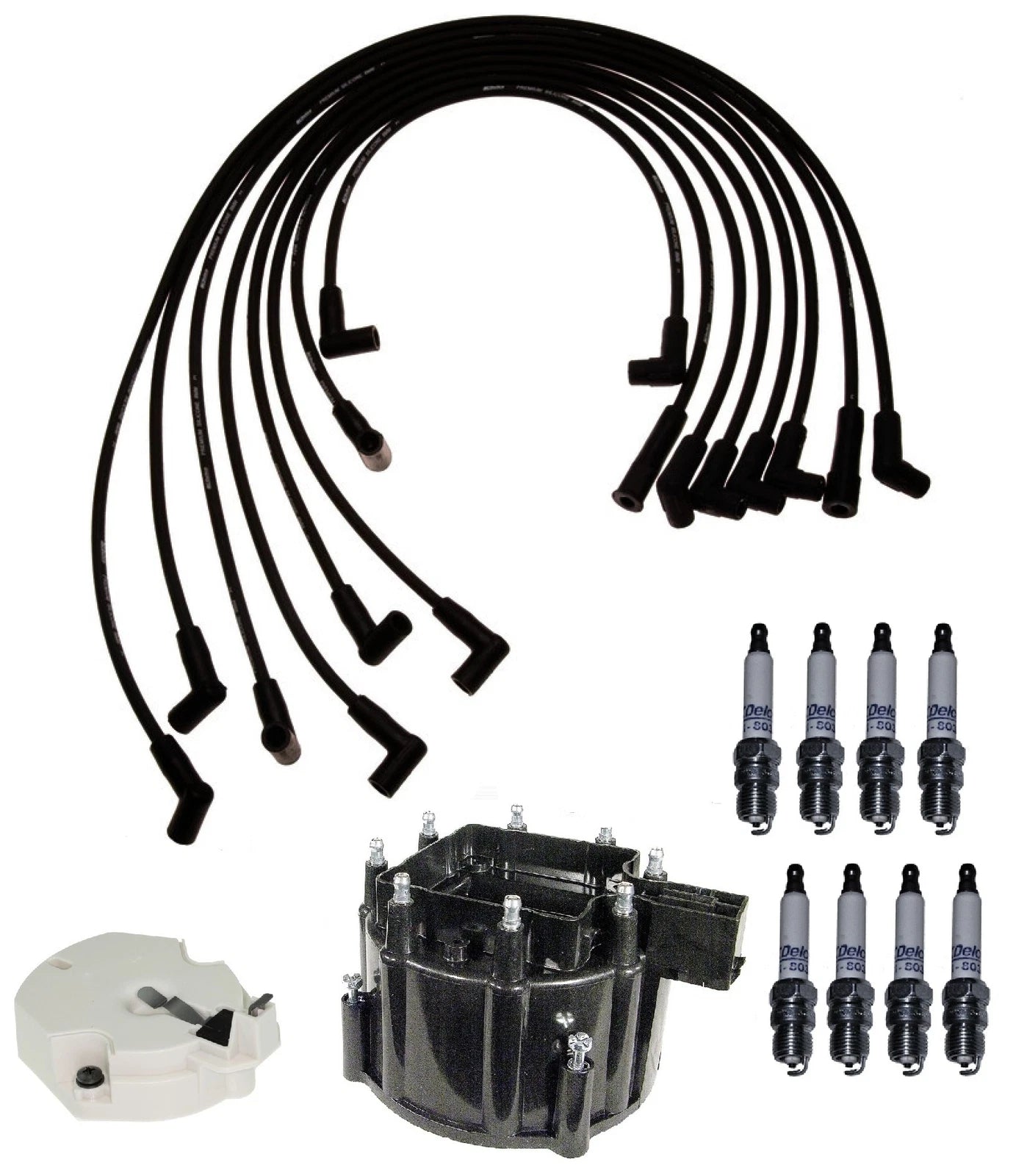 ACDelco Ignition Kit for C10 K10 Jimmy V8 (1973–1987) - Rotor, Cap, Wires, Plugs