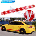 Glossy Red Side Skirt Fender Stripes Sticker for Audi (2000–2025)