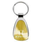 Gold Teardrop Keychain KCGOLD.CIV - Officially Licensed for Honda Civic