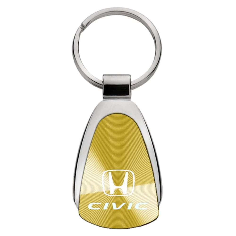 Gold Teardrop Keychain KCGOLD.CIV - Officially Licensed for Honda Civic