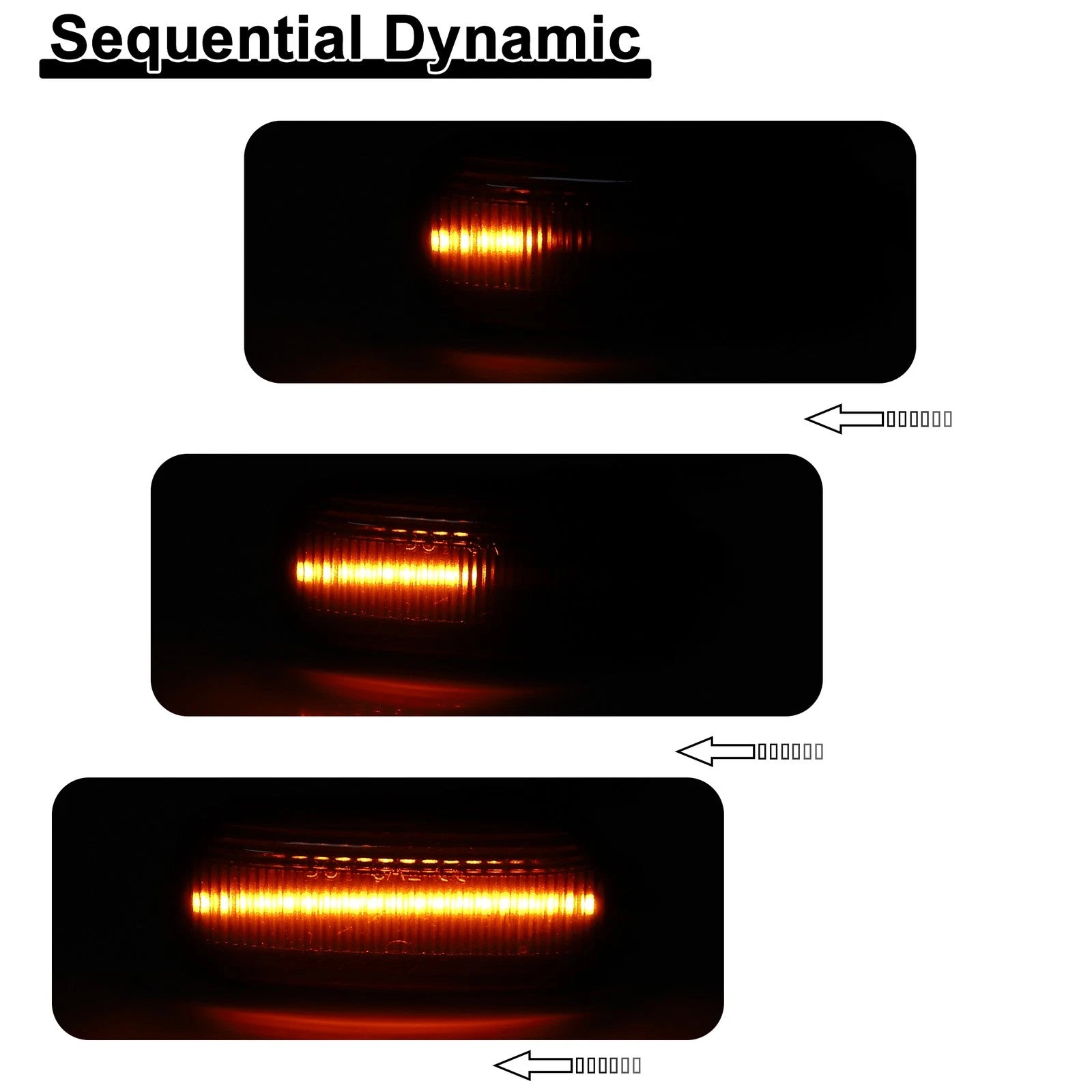 2X LED Side Marker Lights 8E0949127 for Audi A4 S4 RS4 B6 B7 B8 Black