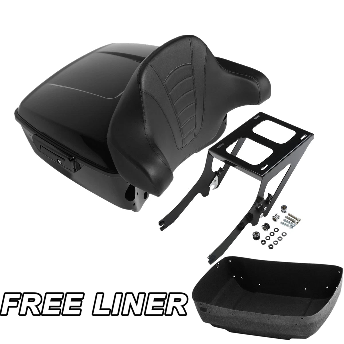 King Trunk Backrest Pad Mount Rack for Harley Heritage Classic FLHC (2018–2023)
