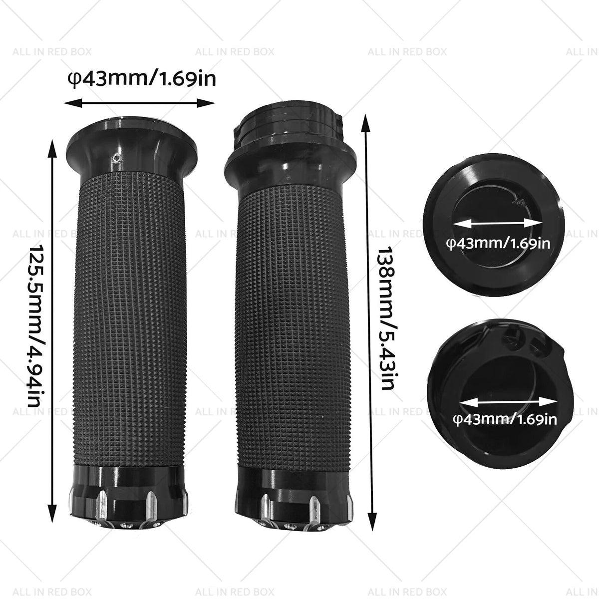 2X Handle Bar 1" Hand Grip for Harley Dyna Sportster