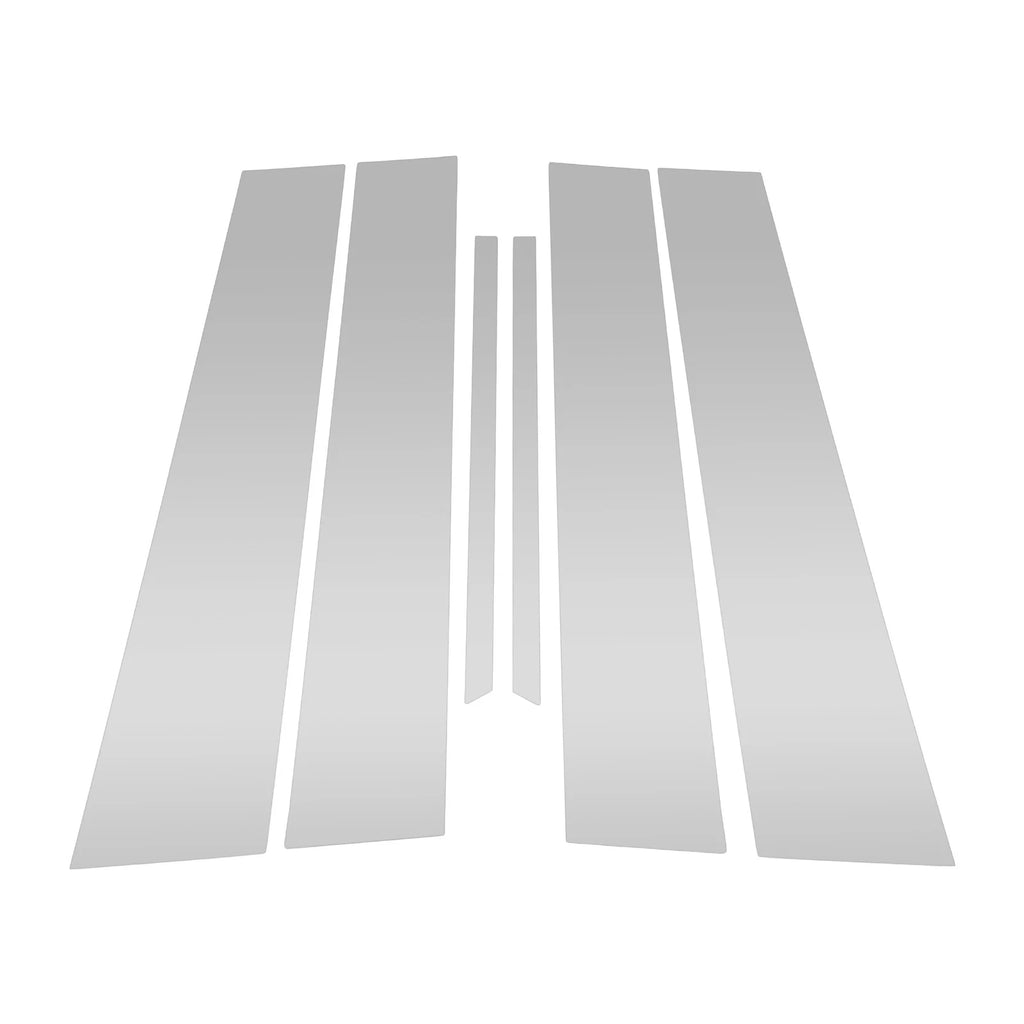 Set of 6 Pillar Window Trim for Chevy Equinox (2010–2017) Silver Tone