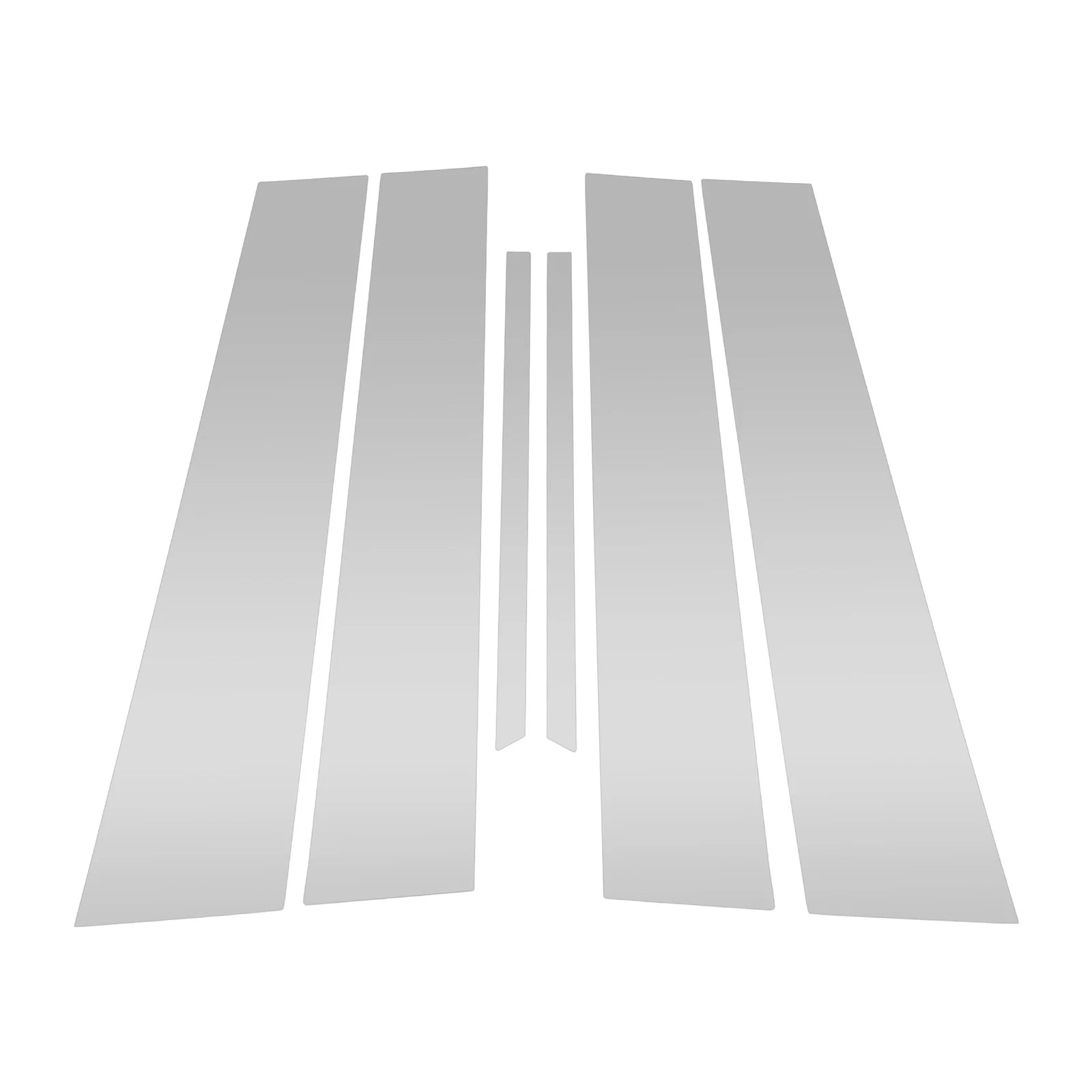 Set of 6 Pillar Window Trim for Chevy Equinox (2010–2017) Silver Tone