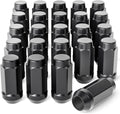 Set of 24 Black Bulge Acorn Lug Nuts for Silverado (YYYY–YYYY)