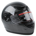 Carbon Fiber Black DOT Adult Flip Up Full Face Motorcycle Helmet - S M L XL