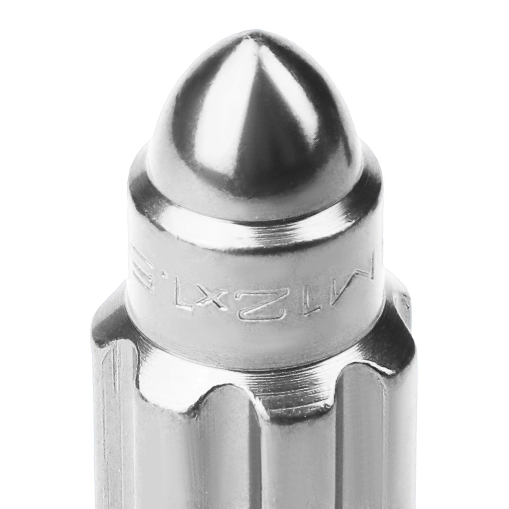 Set of 20 NRG Innovations M12x1.25 Bullet Shaped End Lug Nuts + Key for Universal