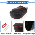 Set of 1 Gear Shift Knob Cover for Volkswagen Golf (2015–2019) Pebbled Black Red