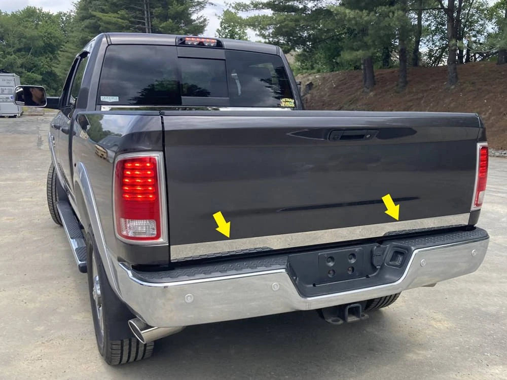 1pc Luxury FX Polished 2.75" Tailgate Accent Trim for 2010-2018 RAM 2500 HD