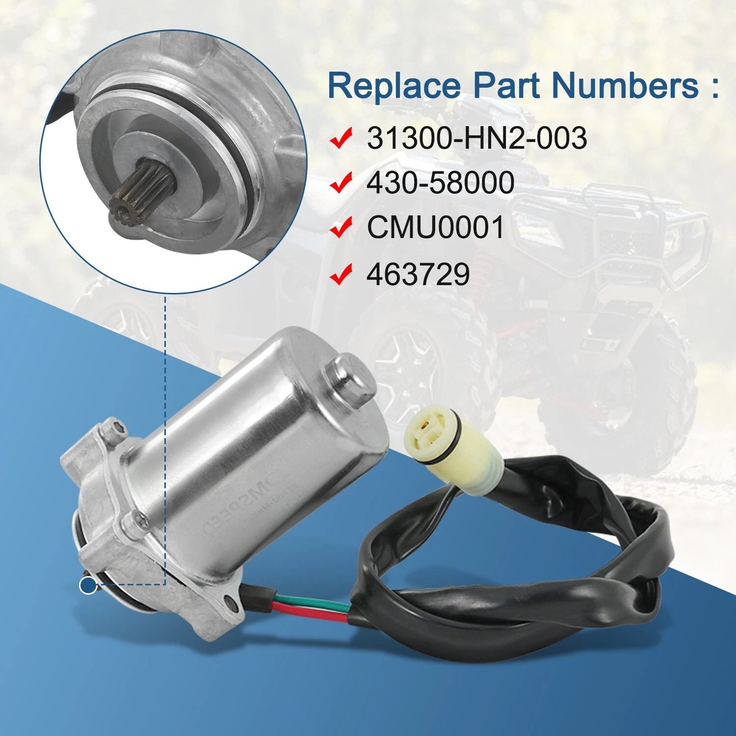 Power Shift Control Motor for Honda Foreman Rubicon 500 (2001-2023)