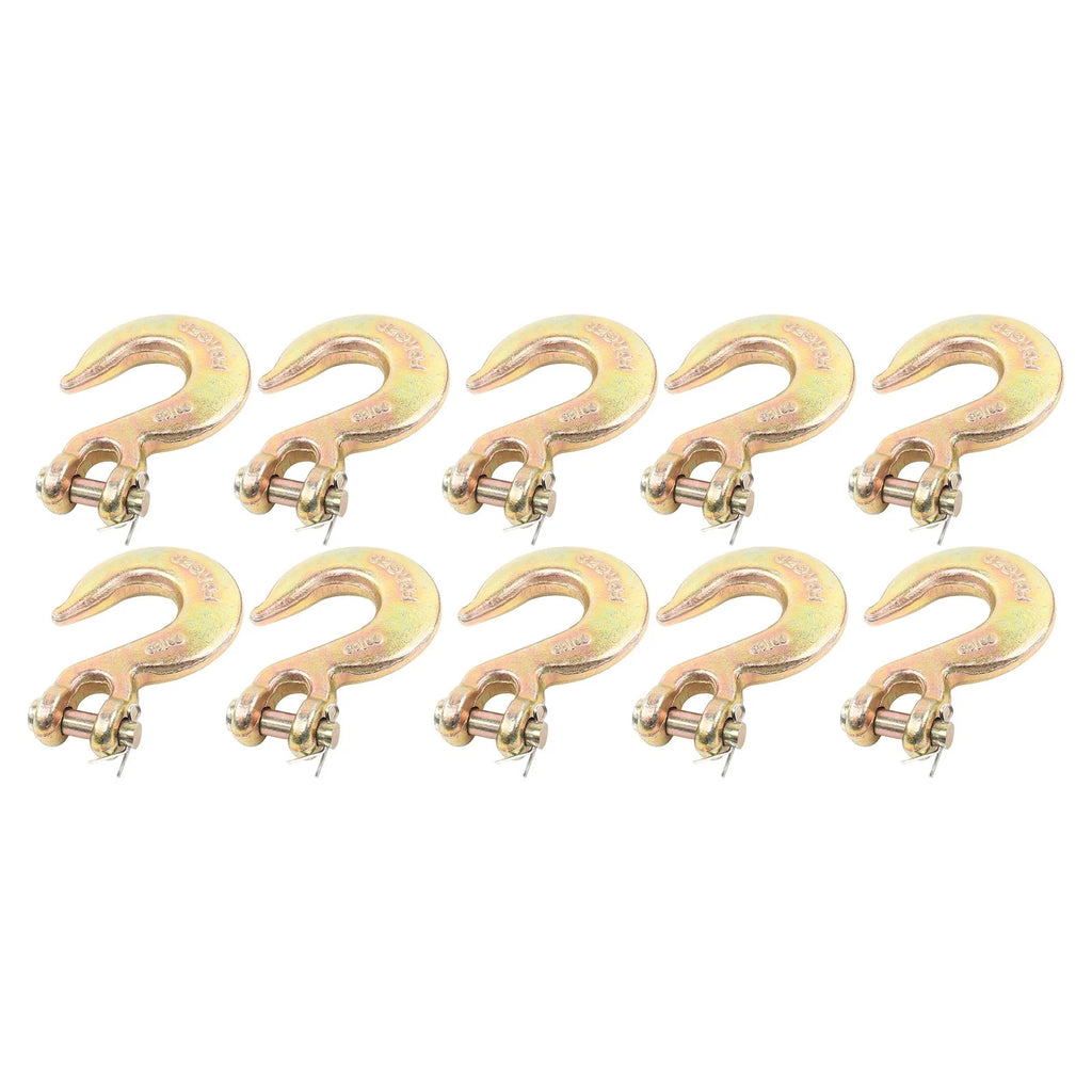 10PCS 3/8" Clevis Slip Hook G70 Tow Chain Hook for Truck Trailer (6000LBS WLL)