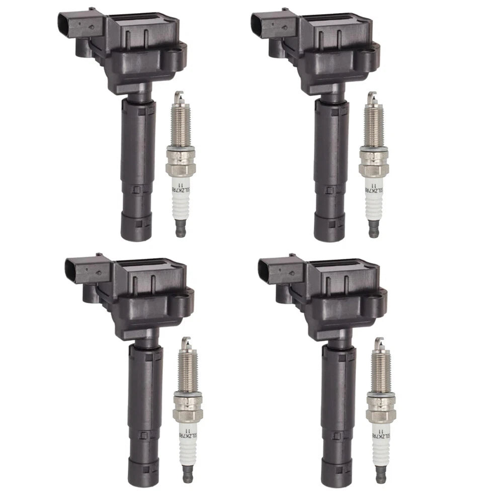 4X Ignition Coils + 4X Spark Plugs for Mercedes-Benz SLK250 C250 (2012–2015)