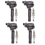4X Ignition Coils + 4X Spark Plugs for Mercedes-Benz SLK250 C250 (2012–2015)