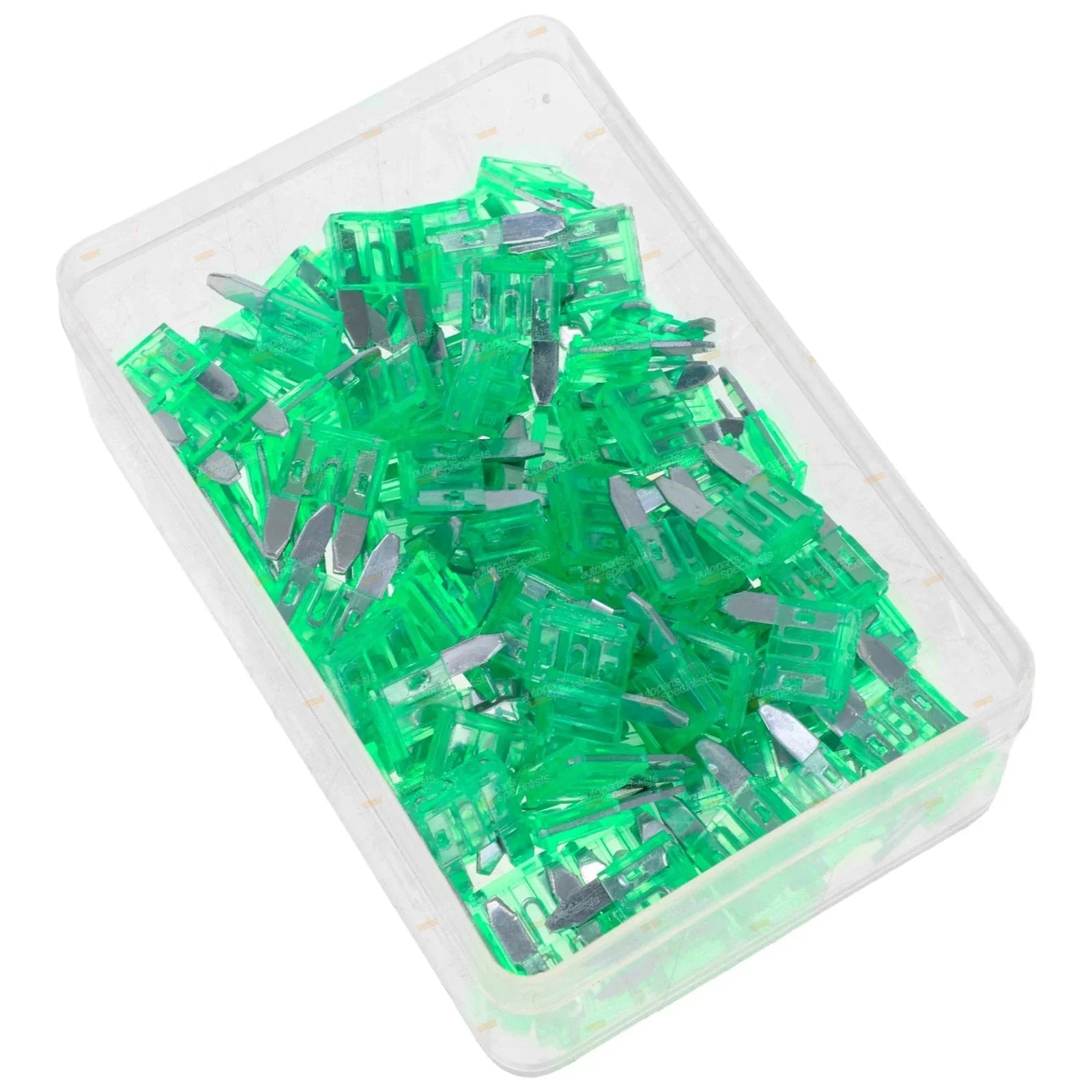 Pack of 100 Mini-Blade Fuses 30A Green