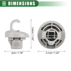 2pcs Sun Visor Holder Clip for Nissan Sentra (2015–2019) No. 96409CG000 Gray