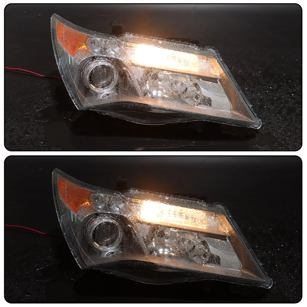 Headlight Assembly Pair for Acura MDX (2007–2009) HID Black