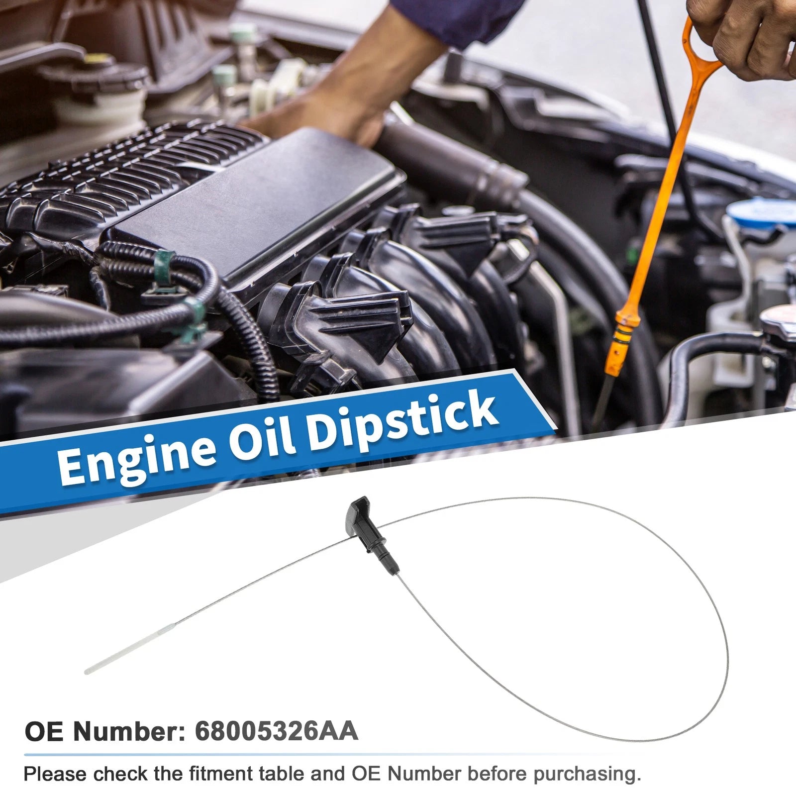 Engine Oil Dipstick Indicator for Dodge Ram 2500 6.7L L6 Diesel (2007–2012)