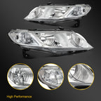 Headlight Assembly for Honda Civic Sedan (2006–2011) Left & Right Chrome