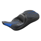 Black Blue Driver Passenger Seat for Harley Electra Glide (1997-2007)