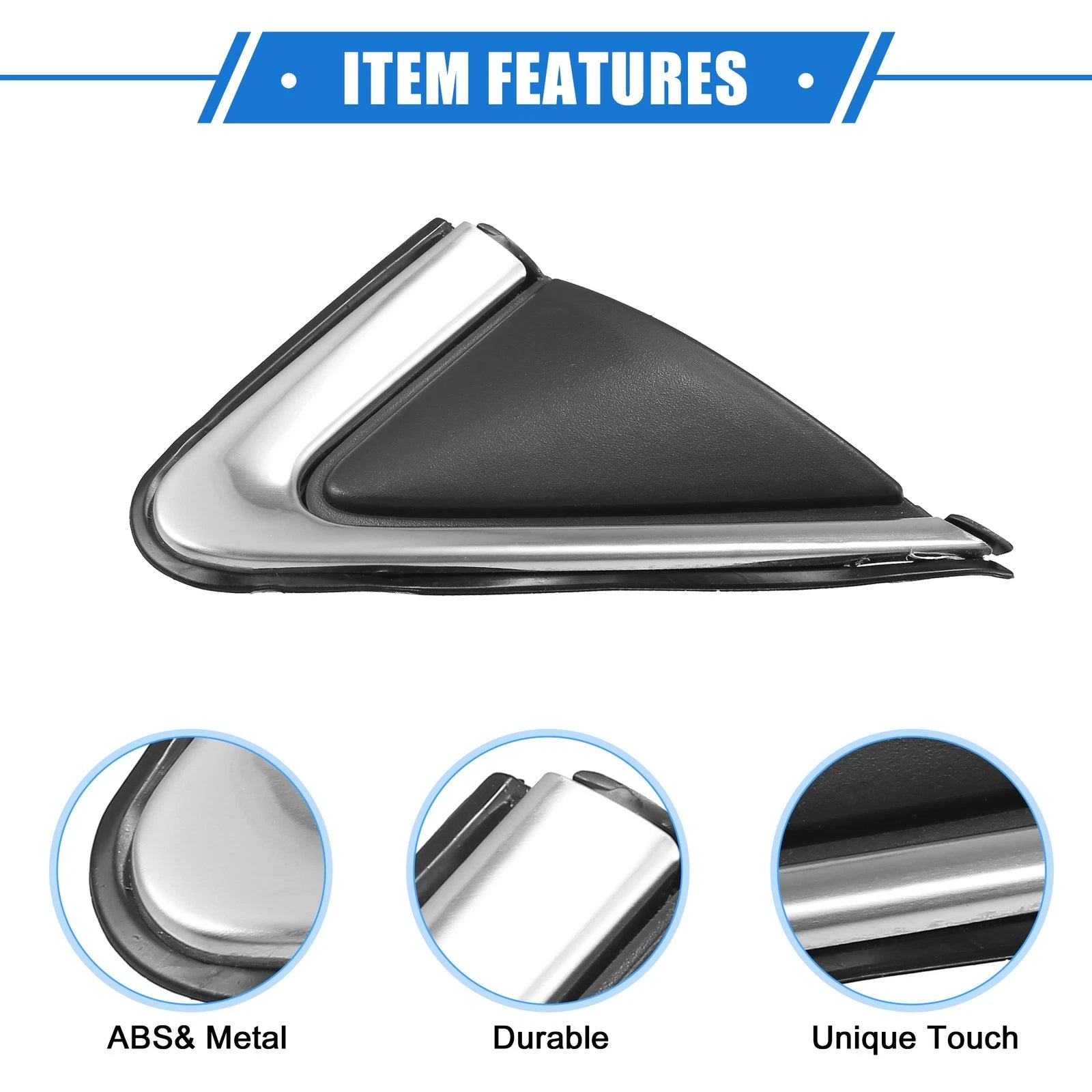 Front Right Side Door Mirror Flag Cover for Nissan Sentra (2016–2019) Black