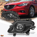 Clear Lens Fog Lights for Mazda 6 (2014–2016) - Includes Switch & Black Bezel