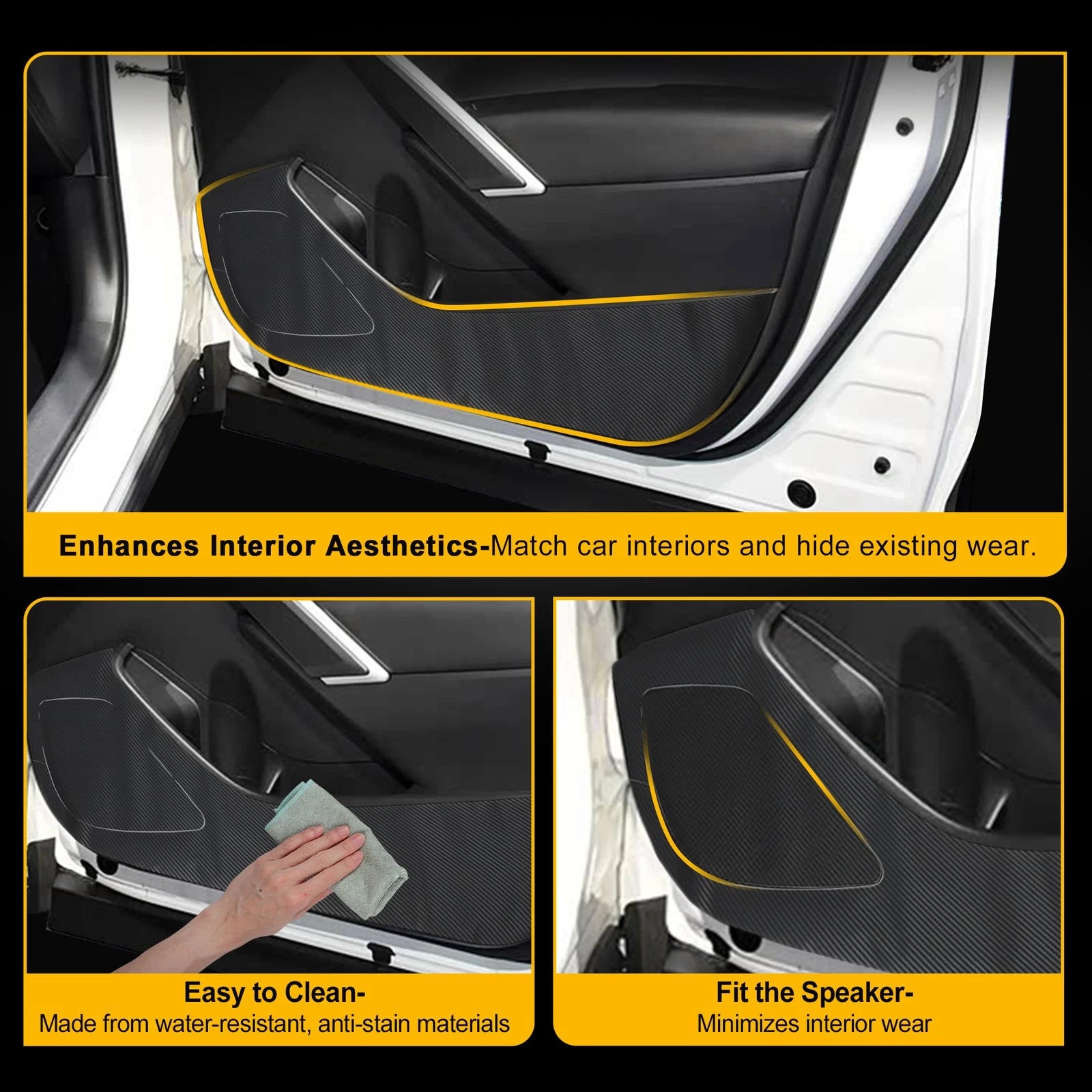 Car Door Anti Kick Pad Sticker Scratch Protector for Toyota Corolla Cross (2022–2025)