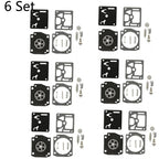 Set of 6 Chainsaw Carburetor Rebuild Kit for Husqvarna 346XP 350 353 (Zama RB-122)