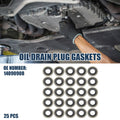 25pcs Oil Drain Plug Gaskets 12mm for Buick Cadillac (No. 14090908)