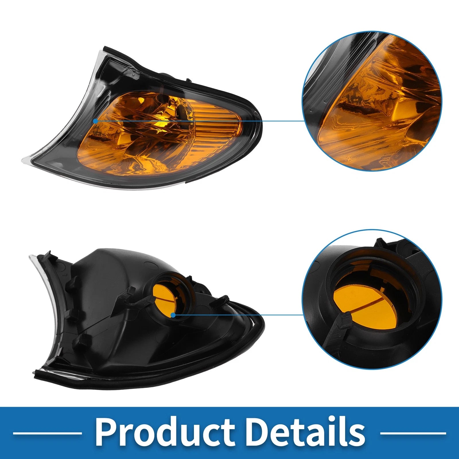 Left Corner Signal Light Cover for BMW 3 Series (2002–2005) No. 63137165859