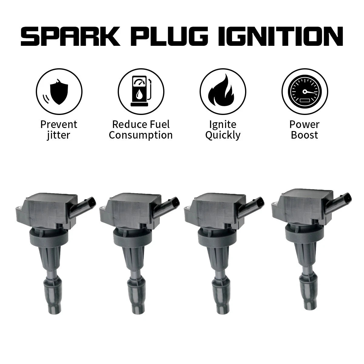 4X Ignition Coil for Hyundai Tucson (2018–2021), Sonata (2015–2019), Santa Fe (2019–2020)