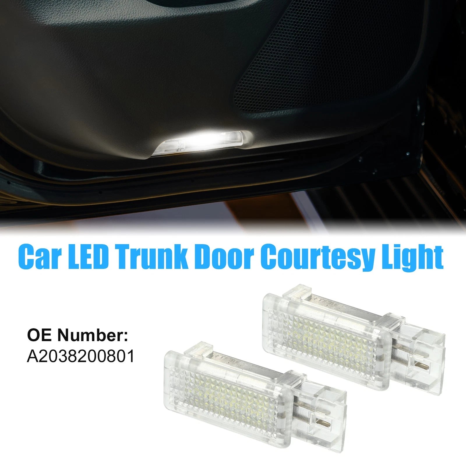 2 Pcs Side Door Under Seat Courtesy Lights No.A2038200801 for Mercedes-Benz CLA (2014–2019)