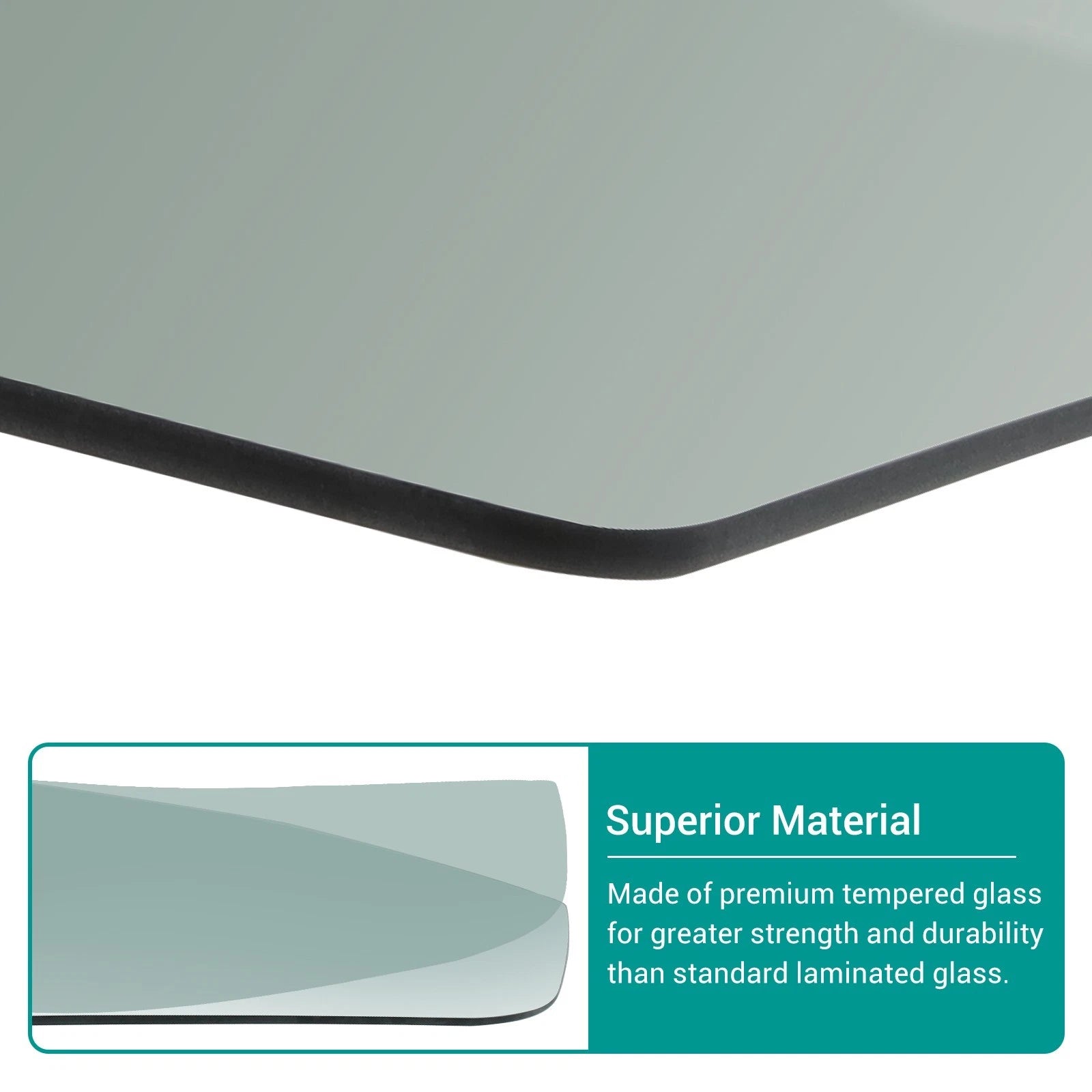 Left Side Rear Door Window Glass for Ford F-150 (2009–2014)