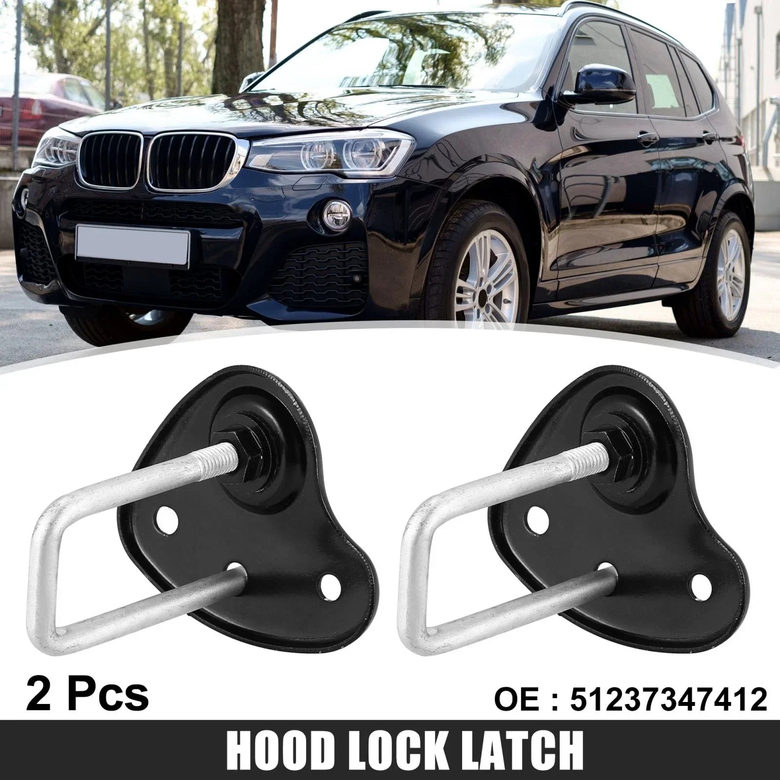 2x Hood Lock Latch Upper for BMW 530i 540i 740i XDrive (2017-2018)