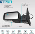 Set of 2 LH+RH Mirrors for Ram 1500 (2013–2019) Power Fold Heated Puddle Light