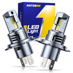 2X H4 LED Headlight Bulbs for High/Low Beam (6500K, 40000LM)
