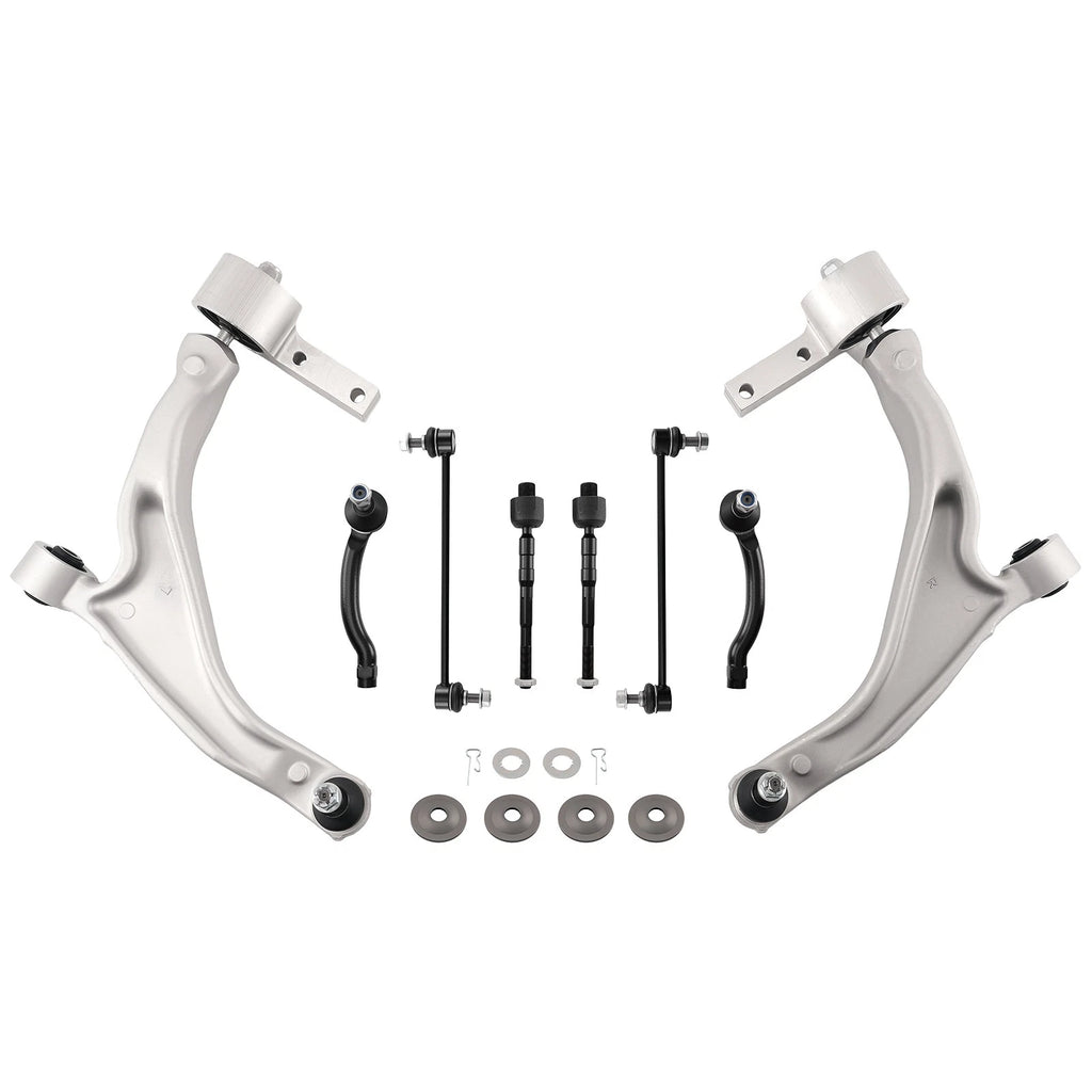 8x Front Control Arms Sway Bar Links Tie Rods Kit for Honda Pilot (2009–2015)