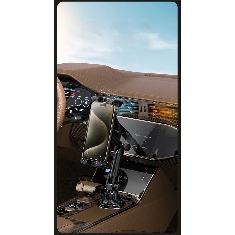 Adjustable Car Cup Holder Mount for Phones Tablets 4 to 13 Inch
